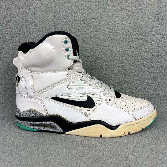 Nike Air Command Force Hyper Jade Men 13 Shoe White Black Pump Sneakers Trainers - Picture 3 of 12